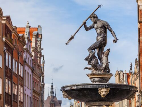 statue historique à Gdansk, Pologne