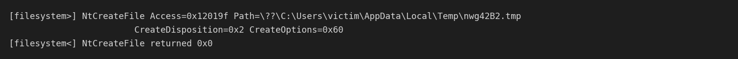 NSIS drops tmpfile