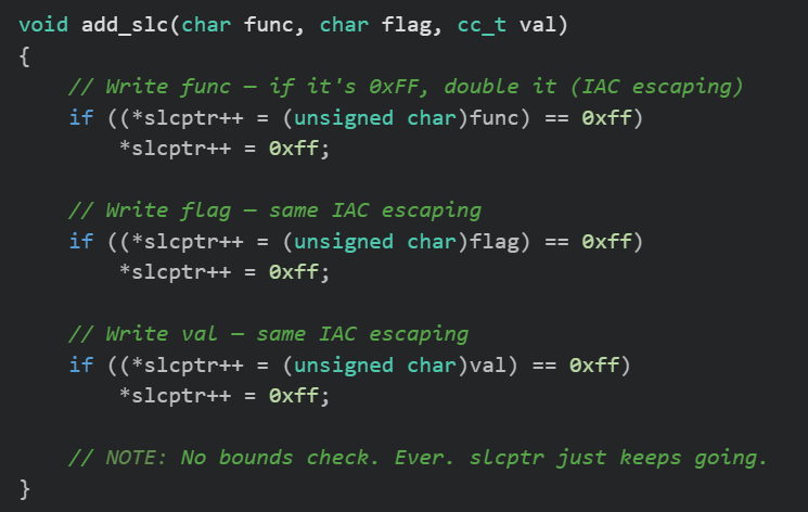 Figure 2 Vulnerable add_slc() function