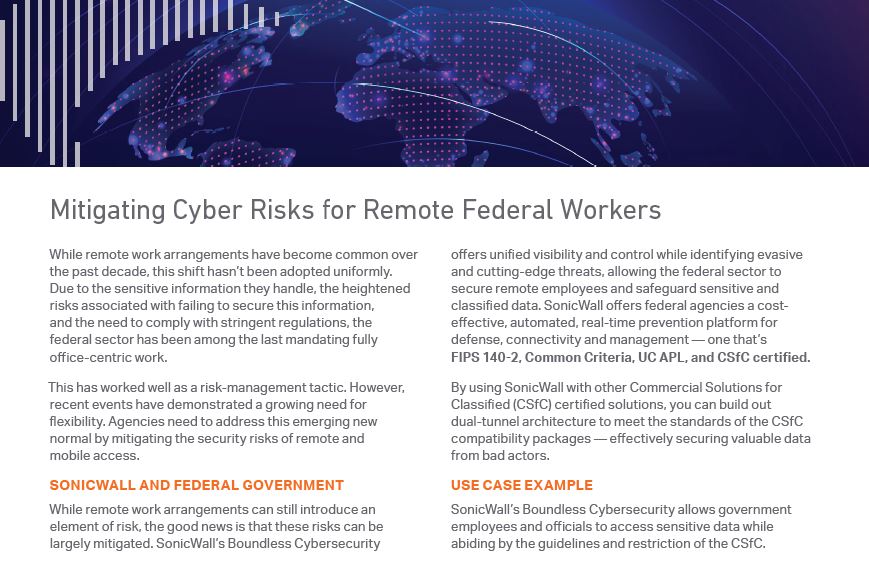 Mitigating Cyber Risks for Remote Federal Workers