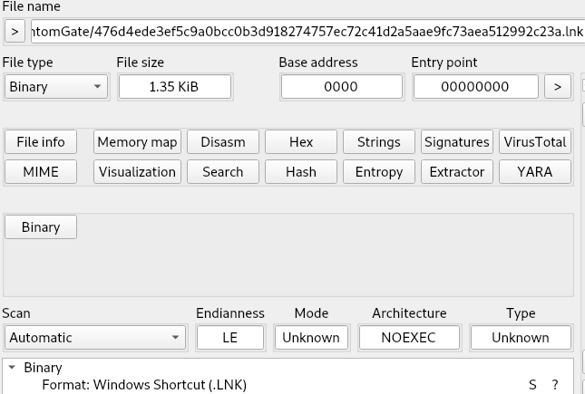 Figure 1: Initial file detection