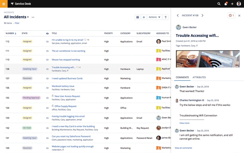 Incident Management Software  Remote Ticketing System SolarWinds ITSM 0 Features Array Item - features item image