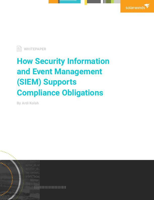 How Security Information and Event Management (SIEM) Supports Compliance Obligations - pdf preview