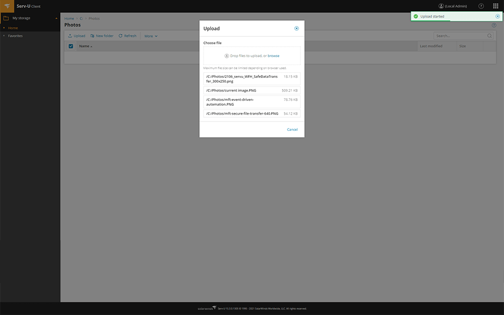 Web Based FTP Server for Linux Serv-U Use Case Layout Feature Detail Image 2