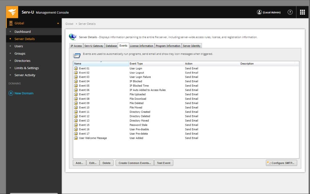 Alert Events Automation Serv-U Use Case Layout Feature Detail Image 0