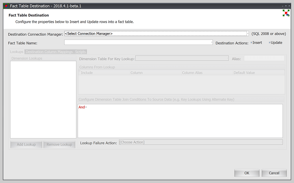 Fact Table Destination SSIS Component 0 Features Array Item - features item image