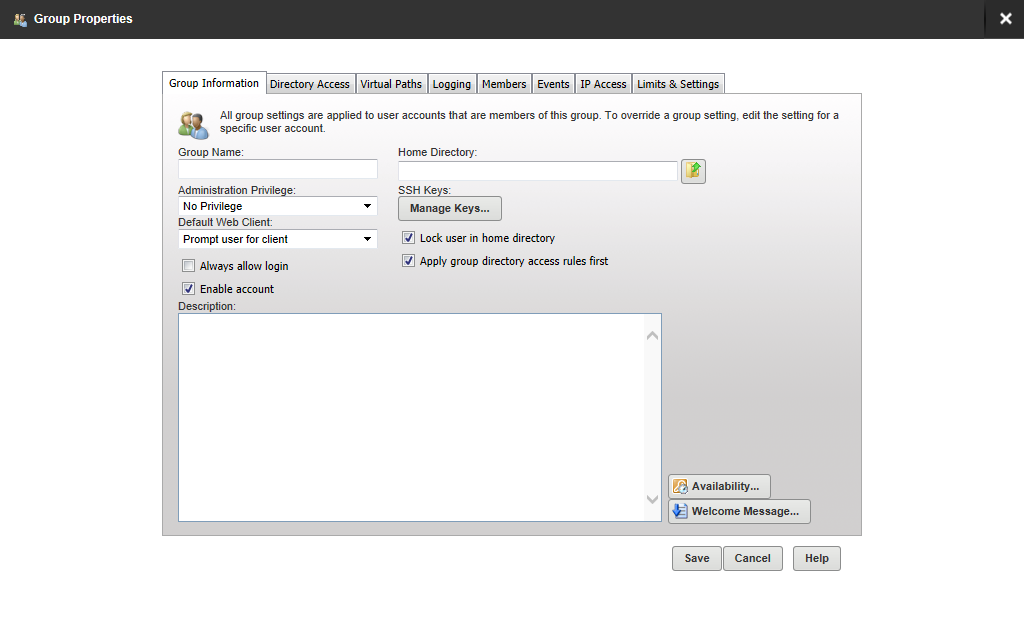 FTP Server Management Console Use case type 1 2 Features Array Item - features item image