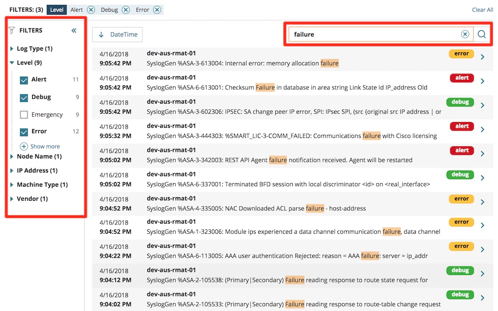 Log Monitoring Software Real time Log Monitoring Tool SolarWinds