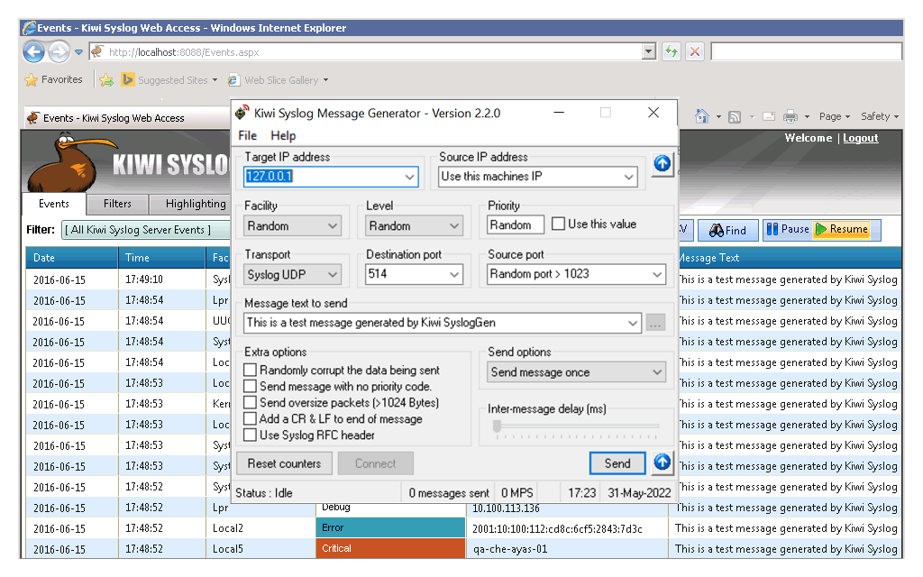 Kiwi Syslog Serverの無料の製品およびユーティリティ｜SolarWinds