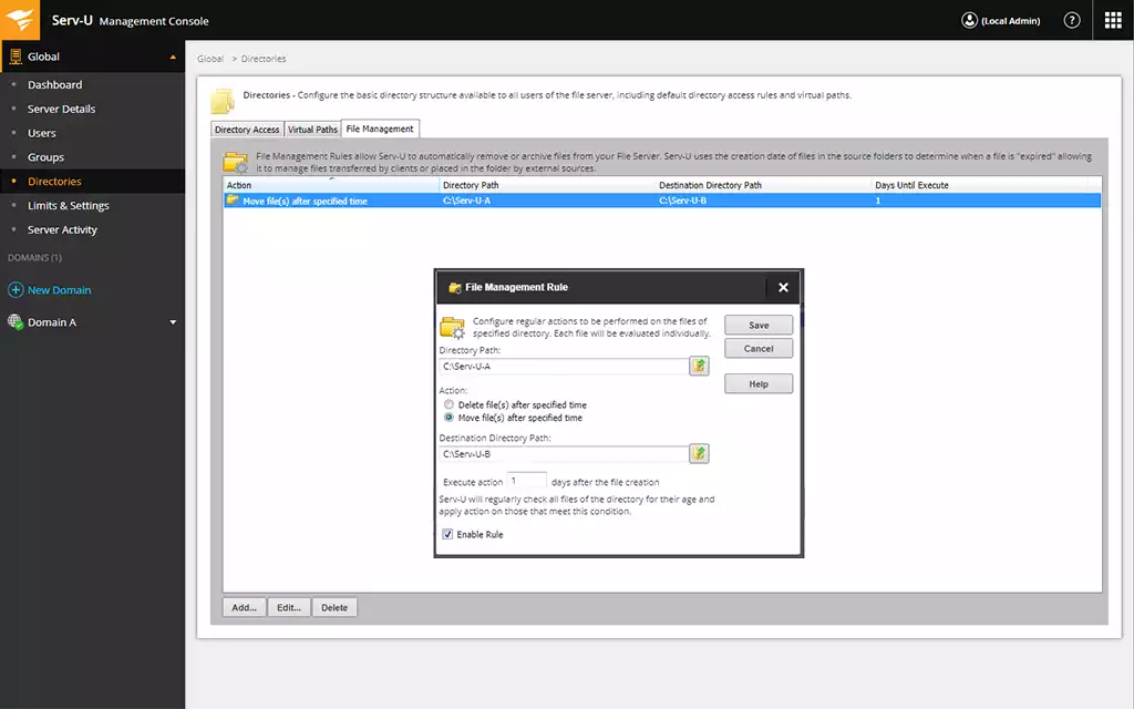 Active Directory or LDAP Authentication Serv-U Use Case Layout Feature Detail Image 3