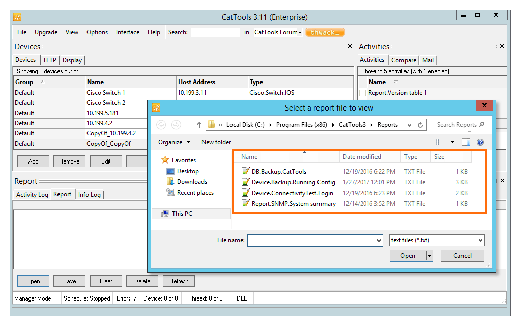 Compare and Analyze Network Device Configuration Changes Kiwi CatTools Use case type 1 1 Features Array Item - features item image