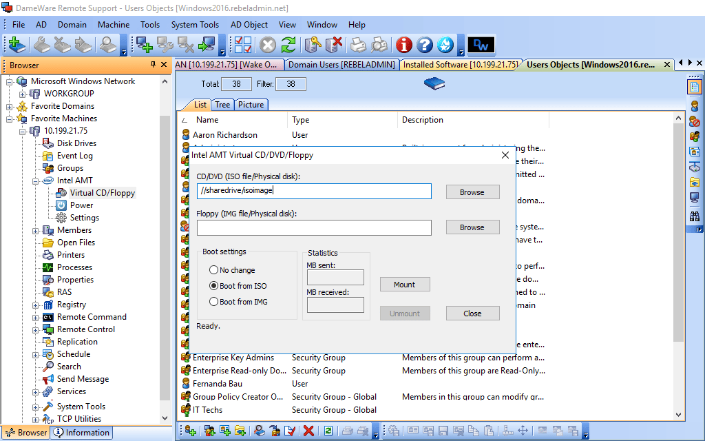 Remote Management - Intel vPro Technology with AMT - Dameware | SolarWinds