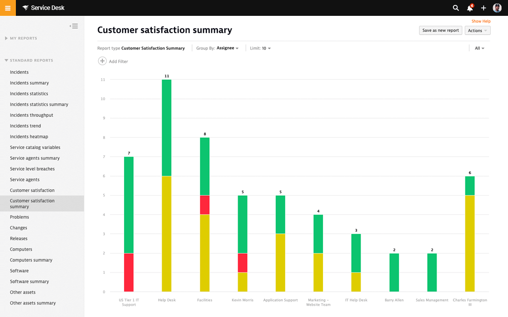 Service Desk Reporting 3 Features Array Item - features item image