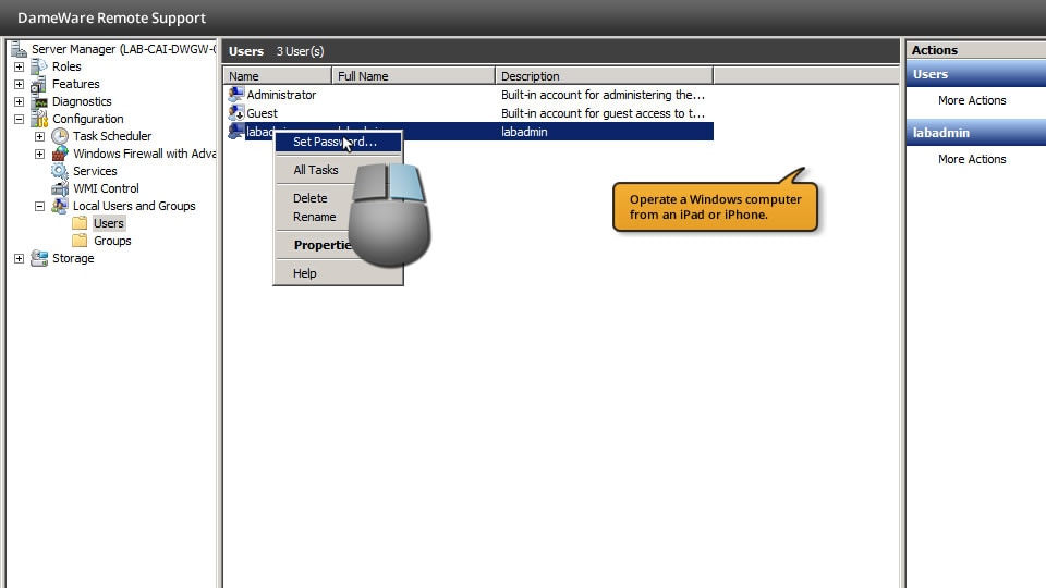 Remote Support Tool for Android and iOS Mobile Devices Dameware Use case type 1 0 Features Array Item - features item image