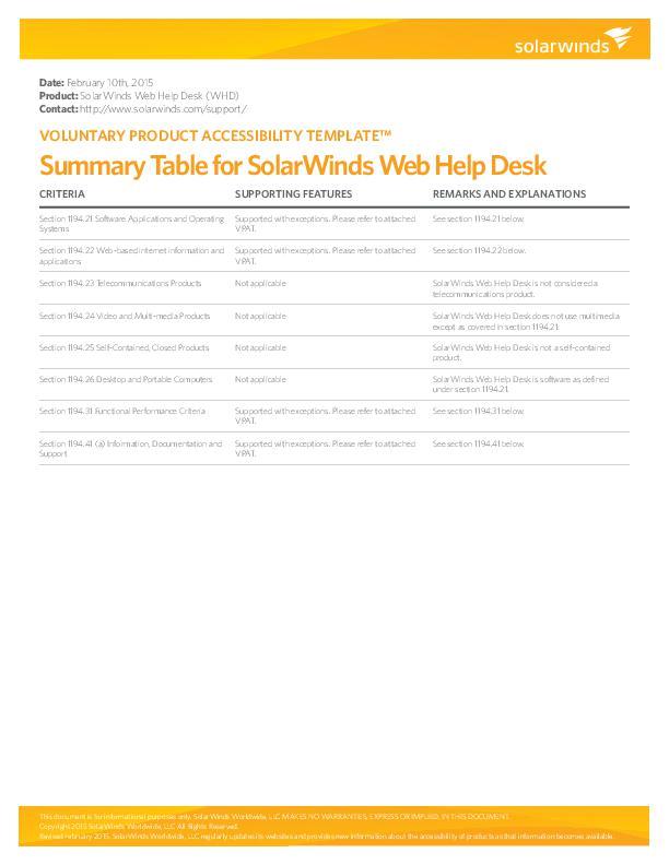 VPAT Datasheet Web Help Desk - pdf preview