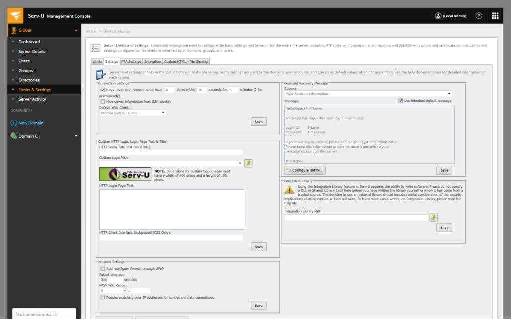 Automated IP Blocking IP Serv-U Use Case Layout Feature Detail Image 0