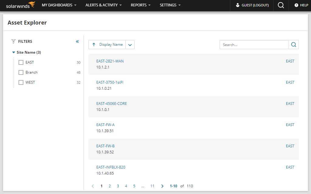 Enterprise Operations Console - tab7 image en-us