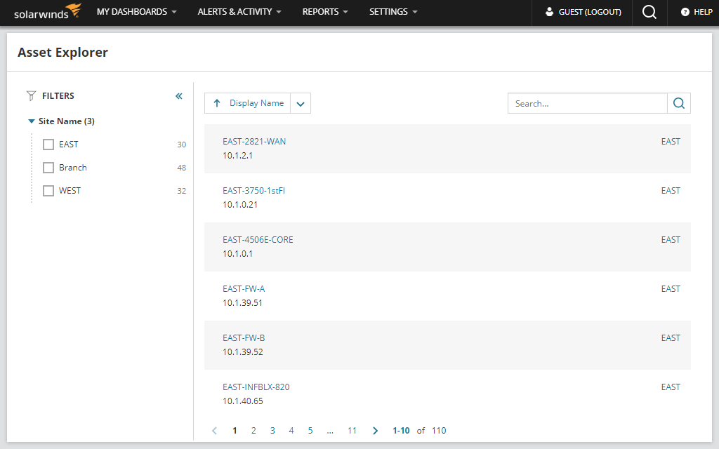 Enterprise Operations Console - EOC | SolarWinds