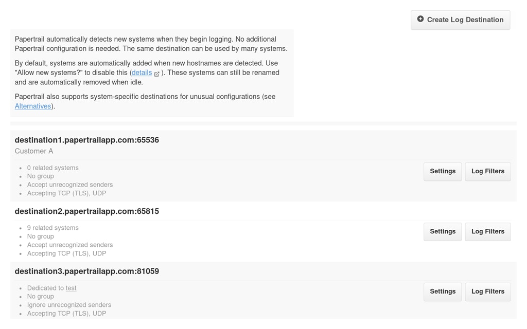 LaaS - Cloud-based Log Aggregation Service  Papertrail 0 Features Array Item - features item image