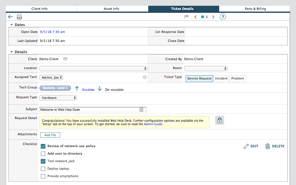 Incident Tracking Software – Web Help Desk Use case type 1 2 Features Array Item - features item image