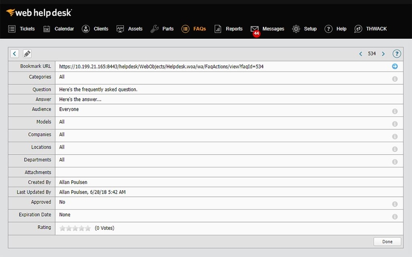 Knowledge Management - Web Help Desk Use case type 1 1 Features Array Item - features item image