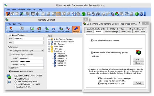 Windows Remote Desktop Control Software Dameware Use case type 1 0 Features Array Item - features item image