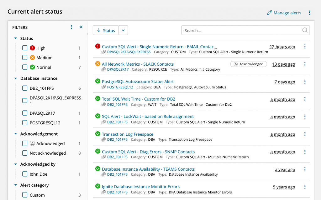 Database Level 3 sub category monitor 3