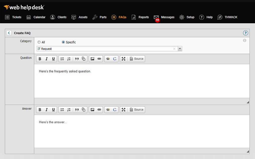 Knowledge Base Software - FAQ System – Web Help Desk Use case type 1 2 Features Array Item - features item image