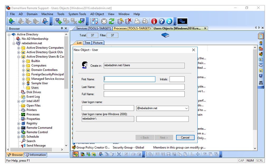 Remote Administration Tool - RAT Software Dameware Use case type 1 2 Features Array Item - features item image