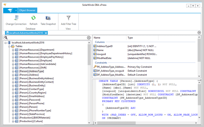 Free SQL Development Monitoring Tools—DBA xPress | SolarWinds