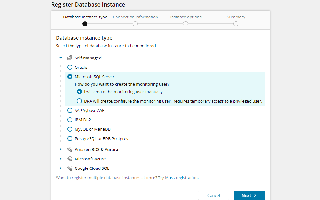 Cross-Platform Database Performance Monitoring Tool Use case type 1 0 Features Array Item - features item image