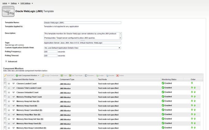 WebLogic Performance Monitoring Tool - Server Monitor 0 Features Array Item - features item image