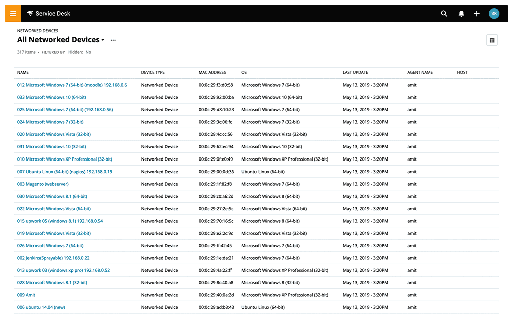 deep search asset discovery dashboard