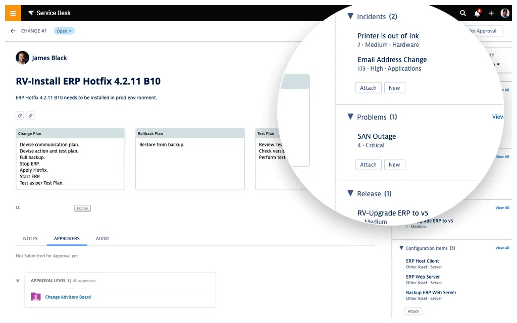 Minimize downtime and impact on end users with standardized change management