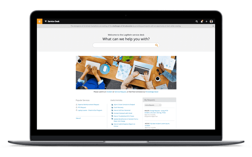 IT SelfService Portal Employee SelfService (ESS) Software SolarWinds