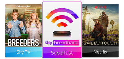 Sky TV, Netflix & Broadband