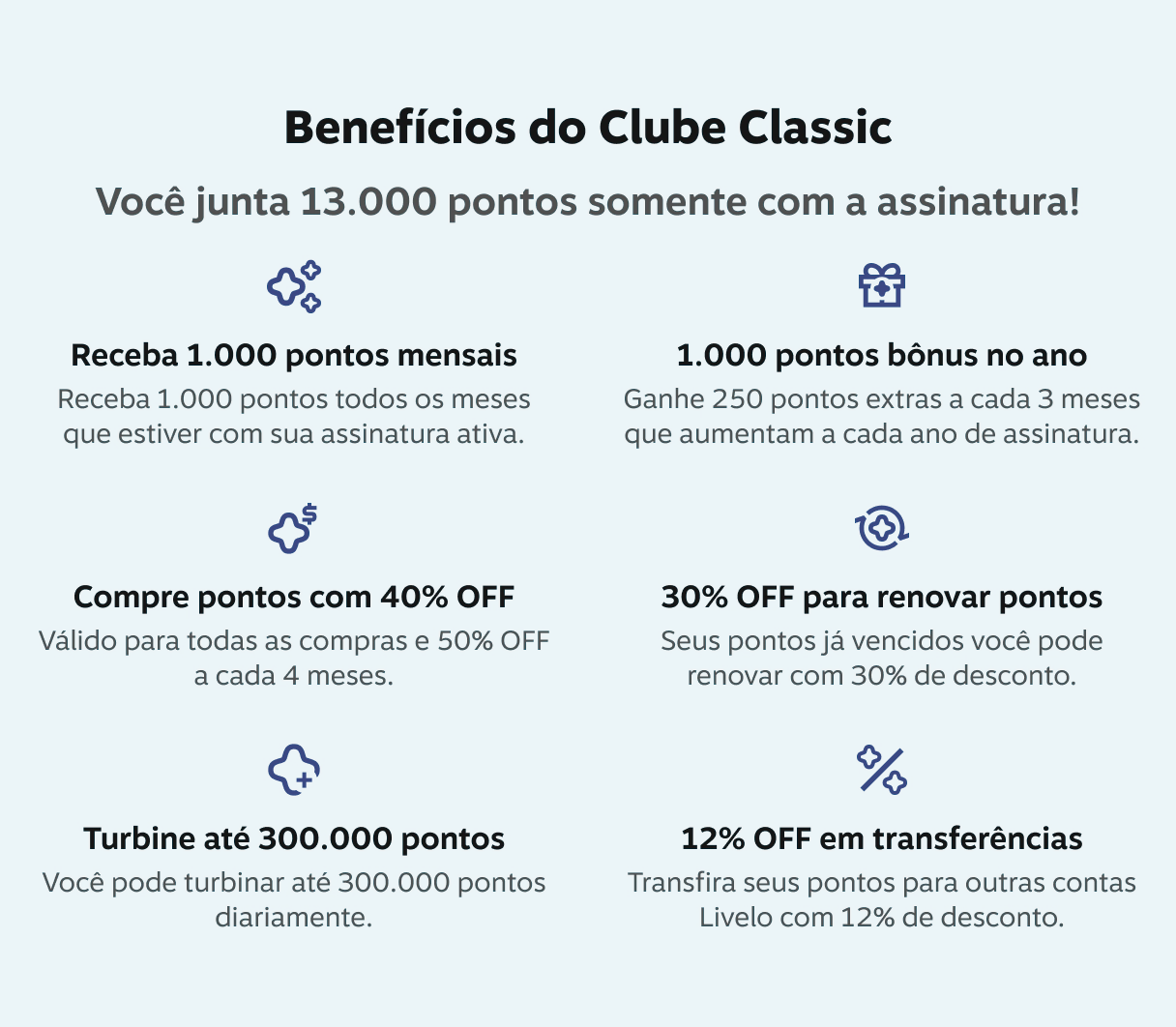Confira aqui todos os benefícios do seu Clube Classic