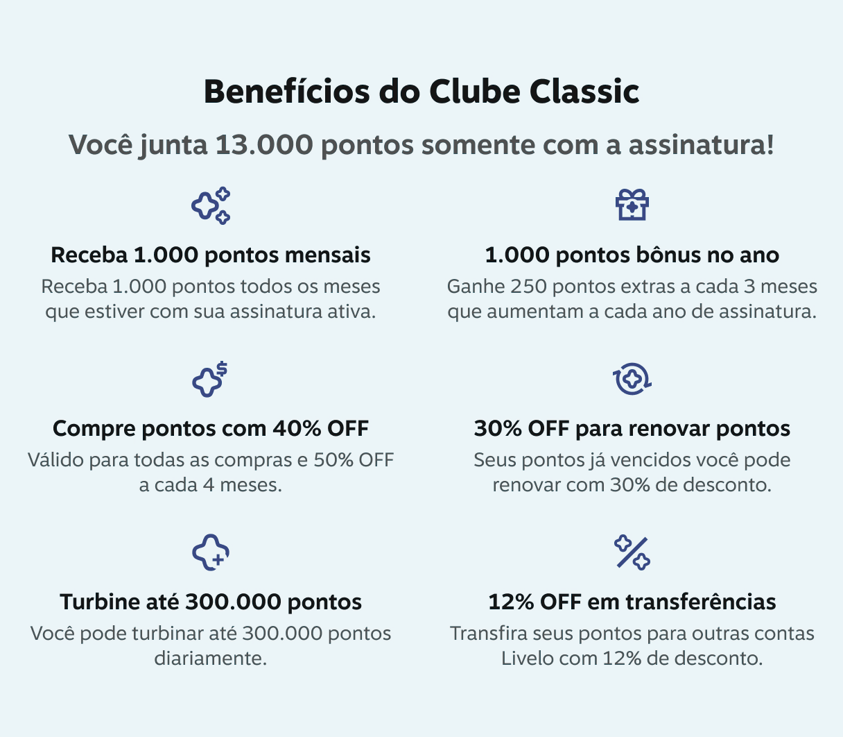 Confira aqui todos os benefícios do seu Clube Classic