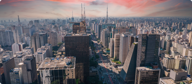 Vista aérea da capital paulista - São Paulo