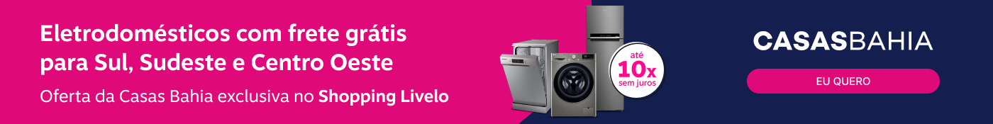 Shopping Livelo. Eletrodomésticos com frete grátis para Sul, Sudeste e Centro Oeste. Oferta da Casas Bahia exclusiva no Shopping Livelo., imagem clicável, ir para https://www.livelo.com.br/shopping/colecoes/eletrodom-casas-bahia