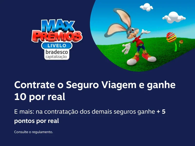 Compre o Titulo de Capitalização Max Prêmios Livelo e ganhe 2 por real. E mais! Você pode pagar seu titulo de capitalização com pix e usar pontos.