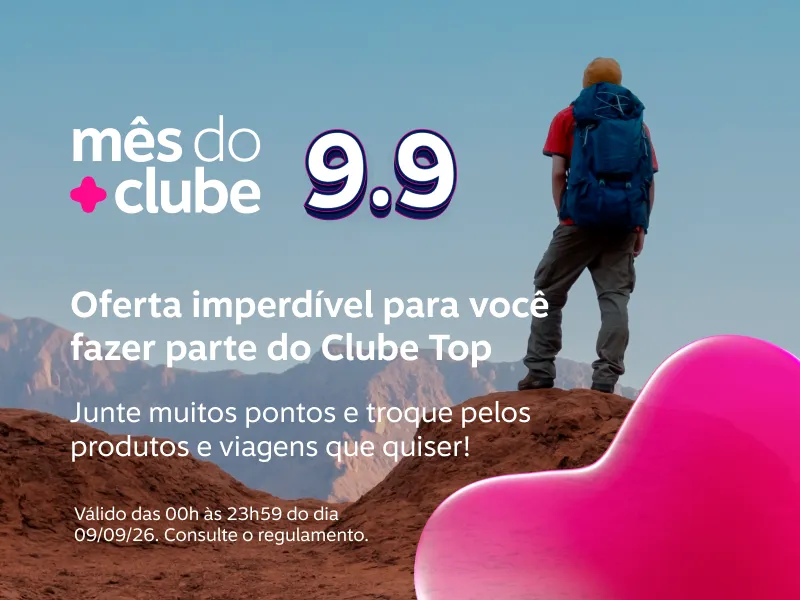 Banner promocional de adesão ao Clube Livelo