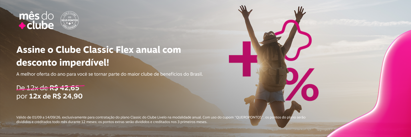 Banner promocional de adesão ao Clube Livelo