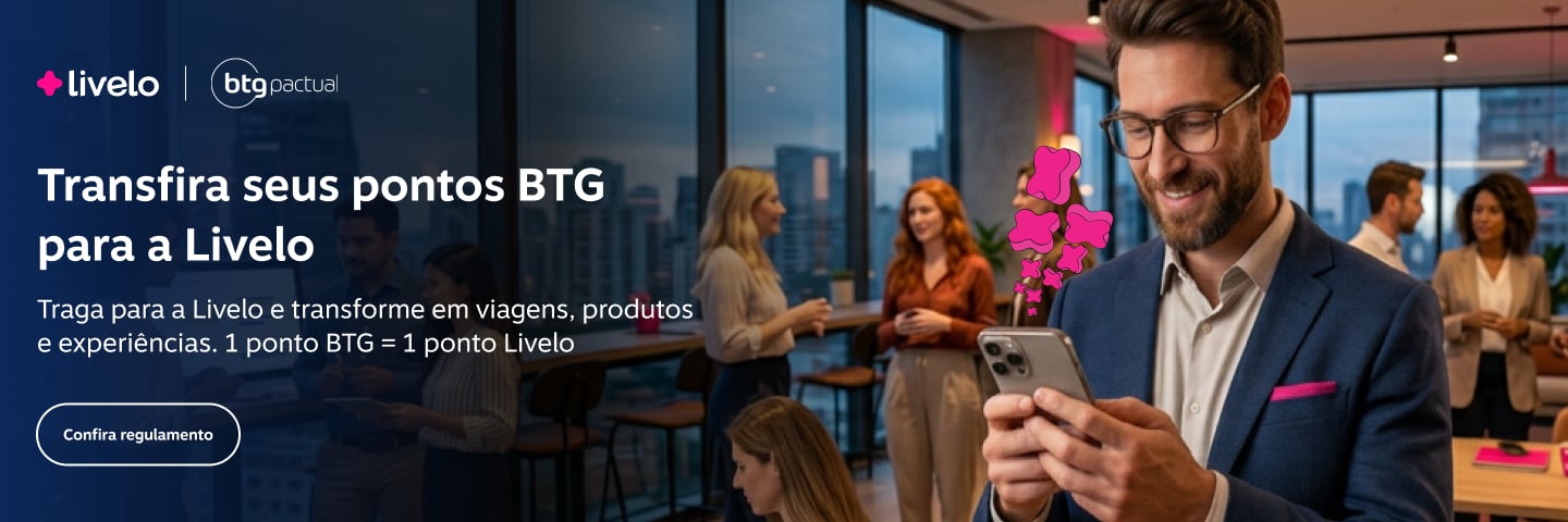 Transfira seus pontos BTG para a Livelo