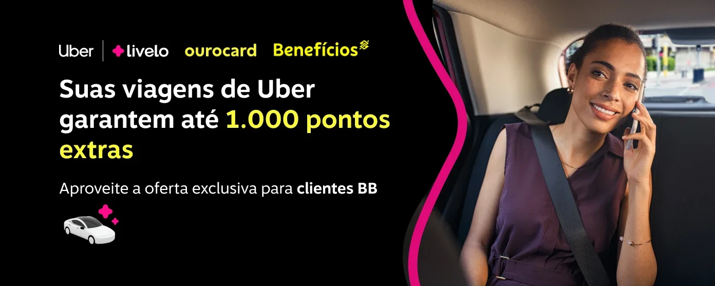 Suas viagens de Uber garantem até 1.000 pontos extras