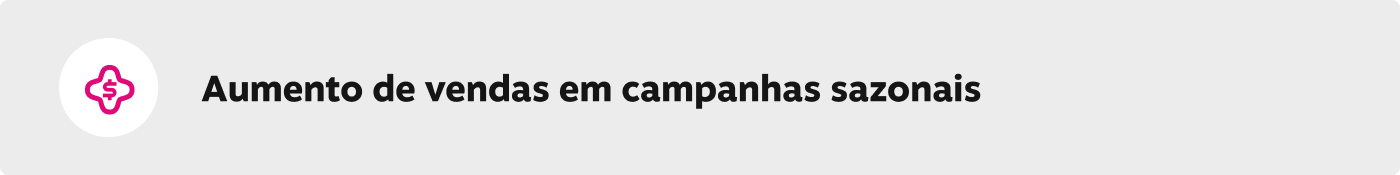 Aumento de vendas em campanhas sazonais