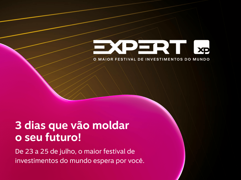 3 dias que vão moldar seu futuro! De 23 a 25 de julho, o maior festival de investimentos do mundo espera por você