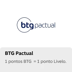 Conheça nossos parceiros, ir para /parceiros-para-livelo/btg-pactual