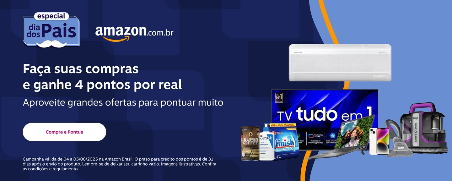 Amazon. Faça suas compras e ganhe 4 pontos por real. Aproveite grandes ofertas para pontuar muito