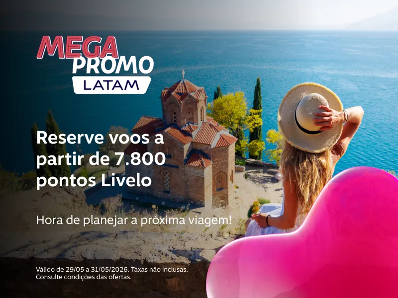 Reserve voos a partir de 7.800 pontos Livelo. Hora de planejar a próxima viagem!